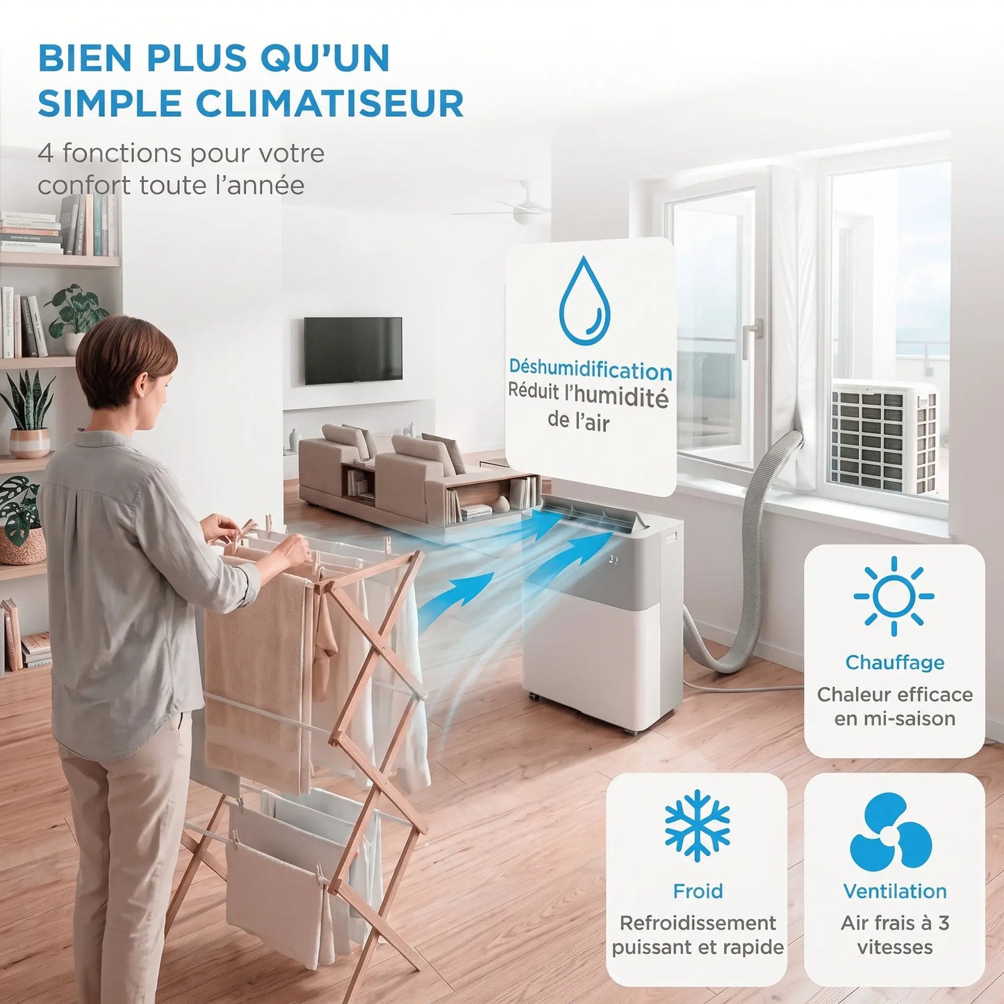 Air Climatisation Pro — Clim mobile puissante, sans travaux