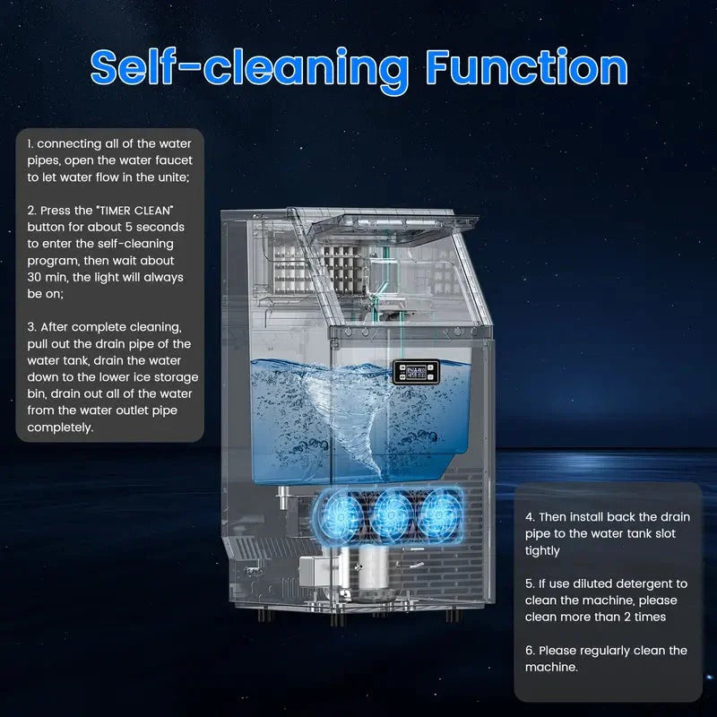 Commercial Ice Maker Machine - 45 kg/Day, Stainless Steel
