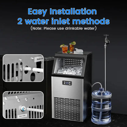 Commercial Ice Maker Machine - 45 kg/Day, Stainless Steel