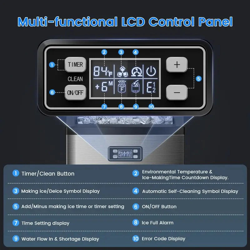Commercial Ice Maker Machine - 45 kg/Day, Stainless Steel