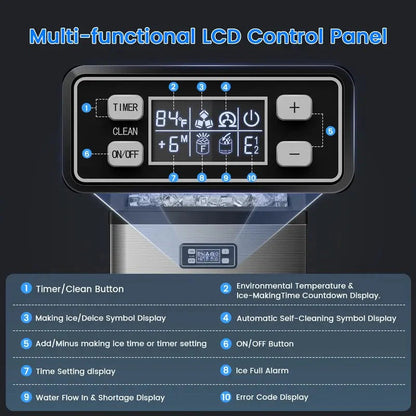 Commercial Ice Maker Machine - 45 kg/Day, Stainless Steel