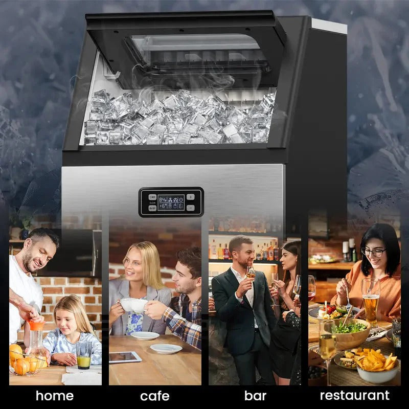 Commercial Ice Maker Machine - 45 kg/Day, Stainless Steel