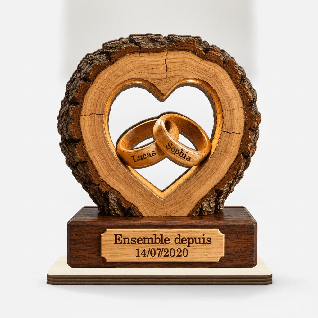 Plaque Bois Couple Éternelle